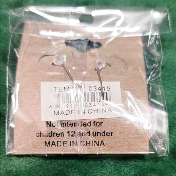 Boutique new fuchsia double sided dome Tree of Life heart earrings - Picture 4 of 6